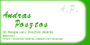 andras posztos business card